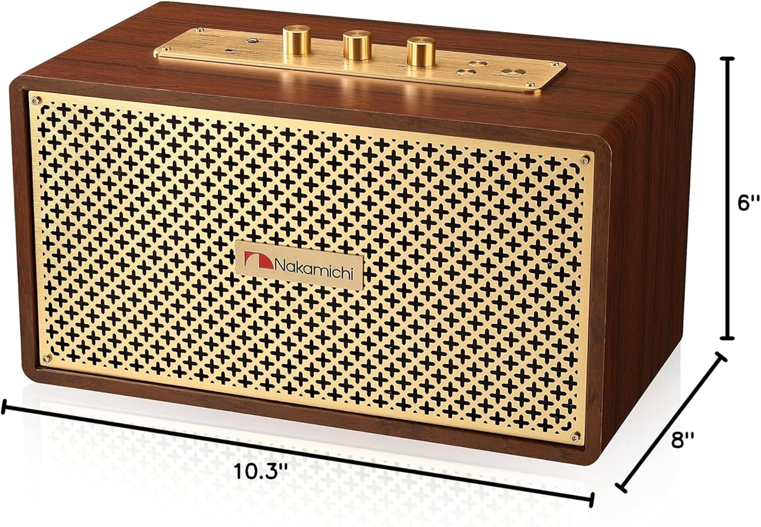 Nakamichi NM-Jukebox 40W Bluetooth Speaker with dimensions