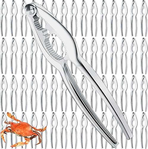 Paquete de 60 galletas de nueces, galletas y herramientas de cangrejo a granel, herramienta de abridor de galletas de pata de cangrejo de alta