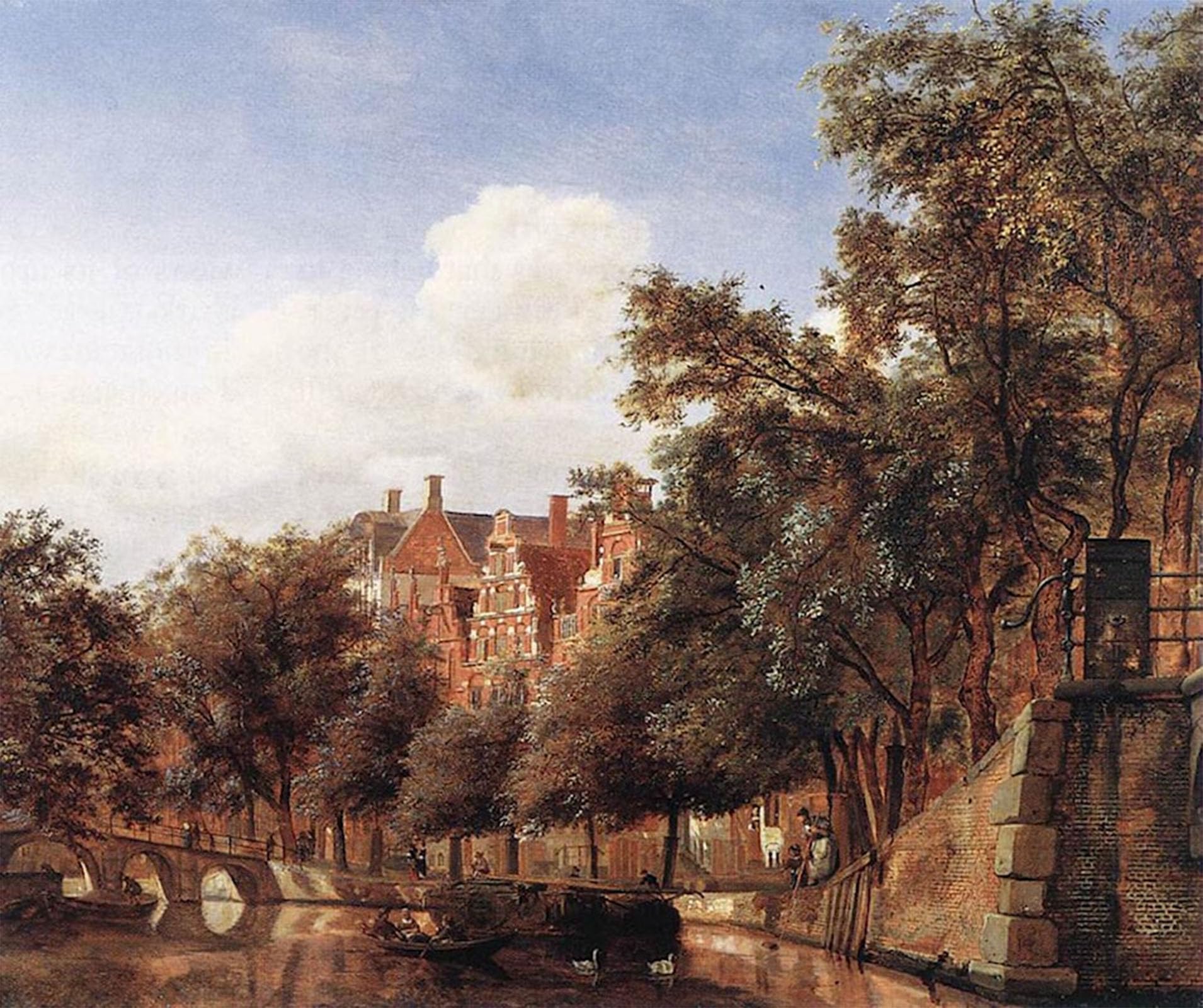 Cuadro de lienzo de Amsterdam impreso con nitidez artística Jan Van Der Heyden 5