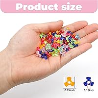 Vista 44 de Coloridas cuentas de plástico para pulseras para hacer joyas, pulseras de amistad, 0.236 x 0.354 in, multicolor para cuentas, trenzar el cabello