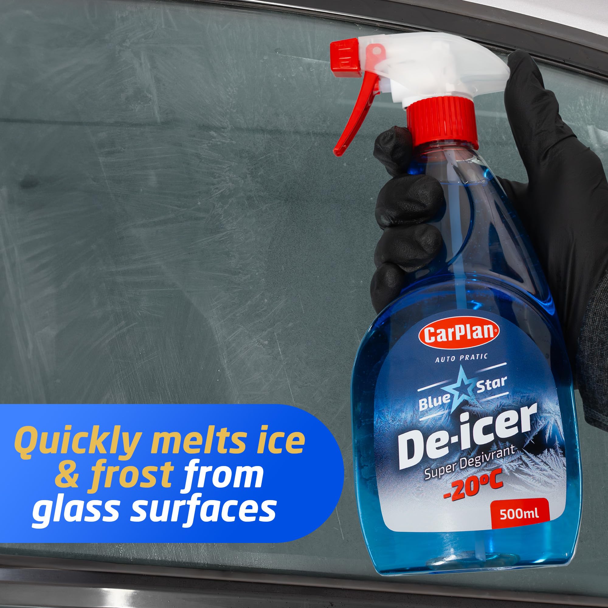 Carplan, Dégivreur Blue Star, 500 ML (Paquet de 12)