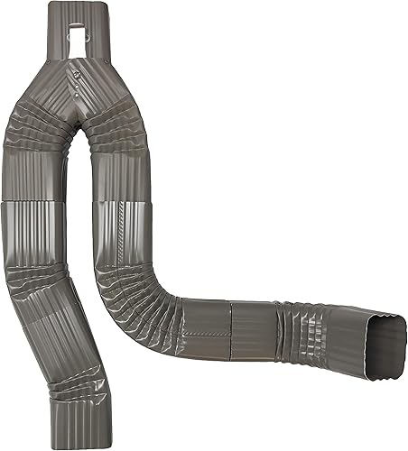 Miniatura 5 de Desviador de boquilla de descenso de aluminio 3x4 para barriles de lluvia fabricado en los Estados Unidos incluye tornillos e instrucciones negro