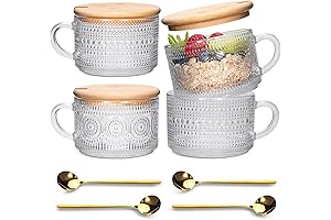 Vintage Tea Cups with Bamboo Lids and Spoons