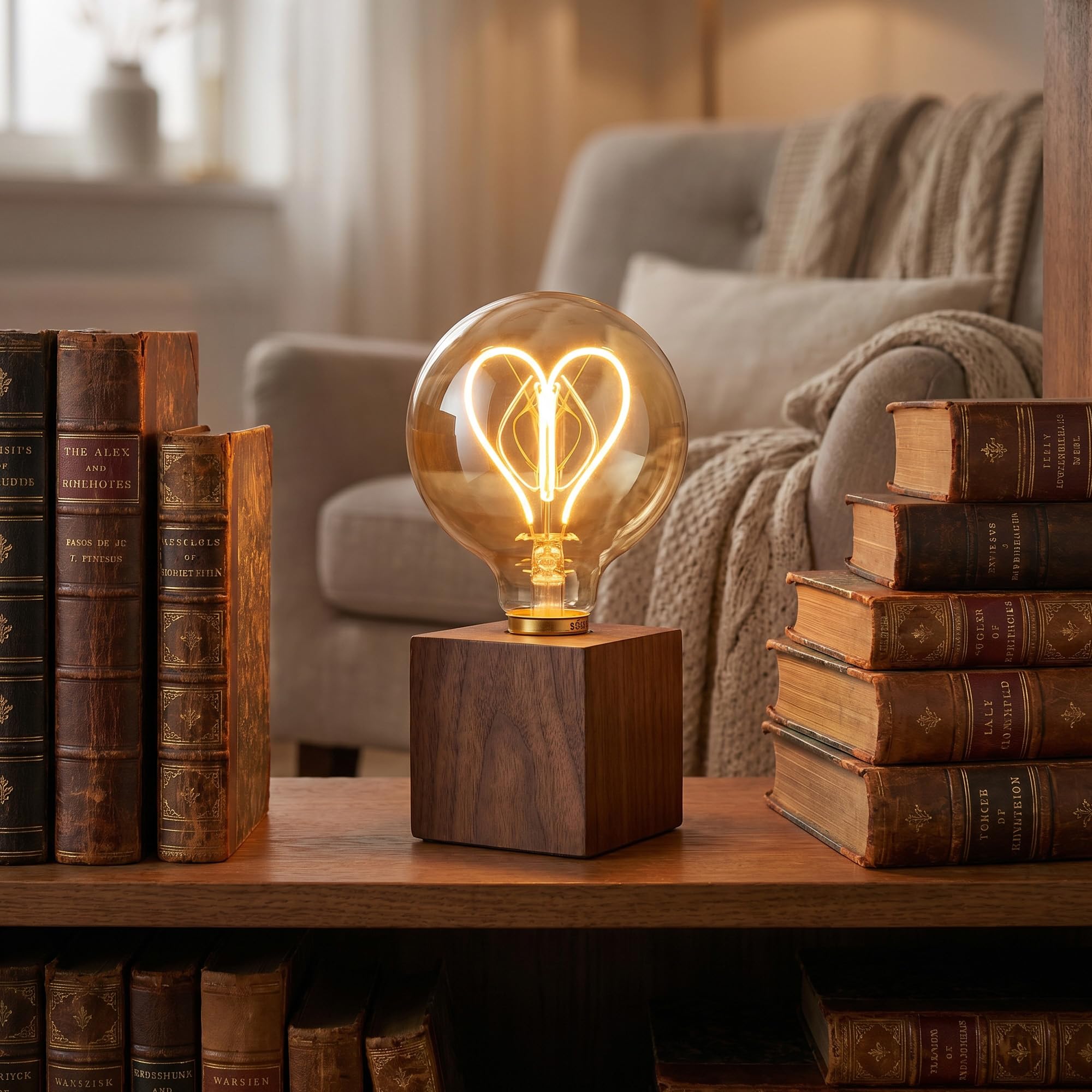 Edison Vintage E27,G80 4W Bombilla LED E27 Regulable Ideal Para Iluminación Nostálgica y Retro en la cafetería del hogar, Vidrio ámbar - 6 piezas(AXDHPS3PBT1)