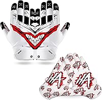 LISAAZ Sticky Grip Youth Football Receiver Gloves - All-Weather Tacky Palm for Kids & Adults, Durable Training Gear