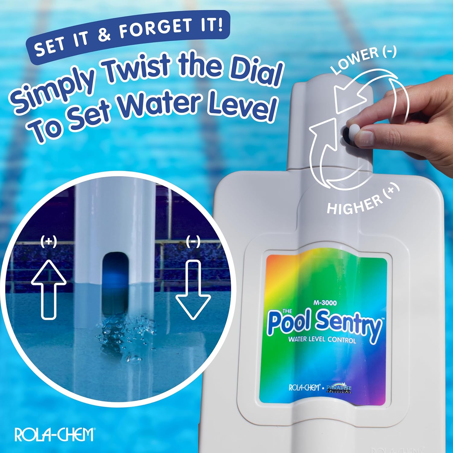 New Rola‑Chem Pool Sentry M‑3000 Automatic Pool Filler – Automatic Water Leveler for Inground & Above‑Ground Pools, Ponds & Spas – Auto Pool Filler with Adjustable Float Valve