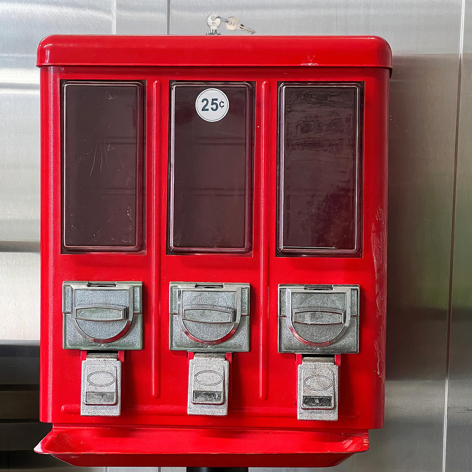 Serratura per Macchinetta Distributore Automatica Chiave, Facile Installazione, Materiale Metallo e Plastico Argento, Adatta per Chiavi Chiusura Dispenser