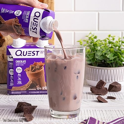 Miniatura 7 de Quest Nutrition Batido de proteína de chocolate listo para beber alto en proteínas bajo en carbohidratos sin gluten apto para ceto 11 onzas líquidas