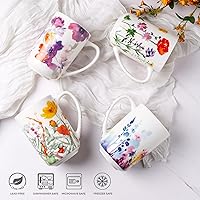 Vista 7 de AmorArc Porcelain Tea Mug with Infuser and Lids, 18 Oz Coffee Cup Strainer with Bag Holder for Loose Leaf Tea, Tea Steeping Coffee Mug for Wild