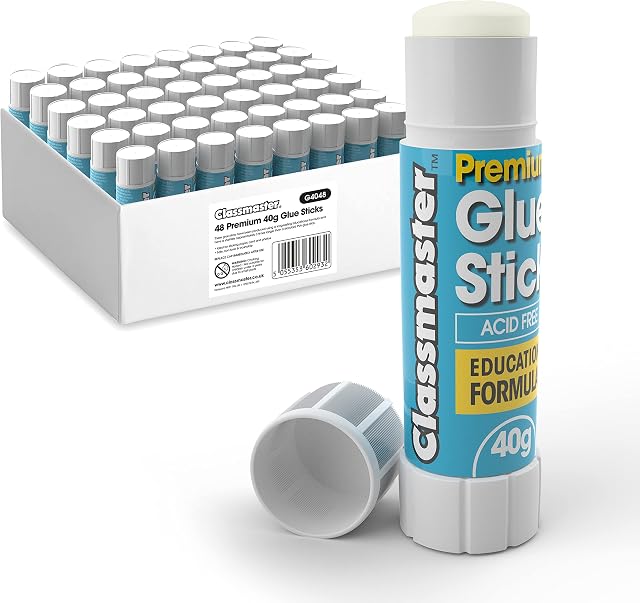 Classmaster Premium Educational 48 Glue Sticks of 40 g