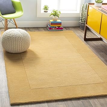 Hi-Fi Carpets Embossed Handmade Tuffted Pure Woollen Thick Geometrical Carpet for Living Room Bedroom Size 2x8 feet Brown Multi