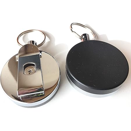 Amazon Co Jp ワイヤーリール キーバック キーホルダー 2個セット スポーツ アウトドア