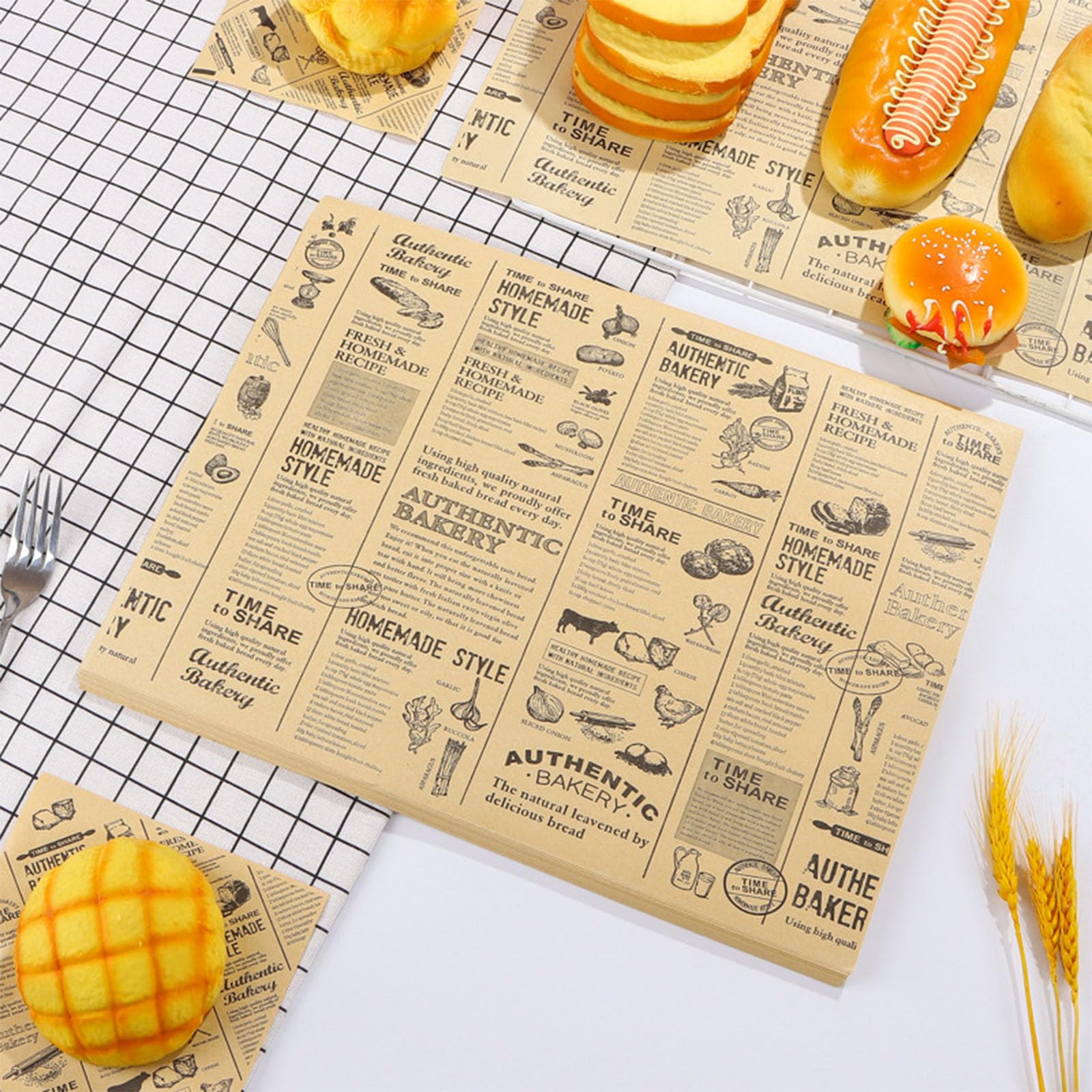 150 Pezzi Carta Oleata per Alimenti 15x15 cm, Sacchetti per Snack e Hamburger, Sacchetti per Alimenti Anti-grasso, Carta da Imballaggio Alimentare Usa e Getta per Patatine, Hamburger, Panini