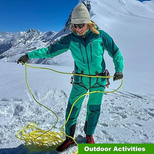 Miniatura 7 de CRAYZA Cuerda de poliéster doble trenzada (12 pulgada x 100 pies), cuerda de aparejo arborista fuerte, 48 hebras para escalar, trabajo, columpio,