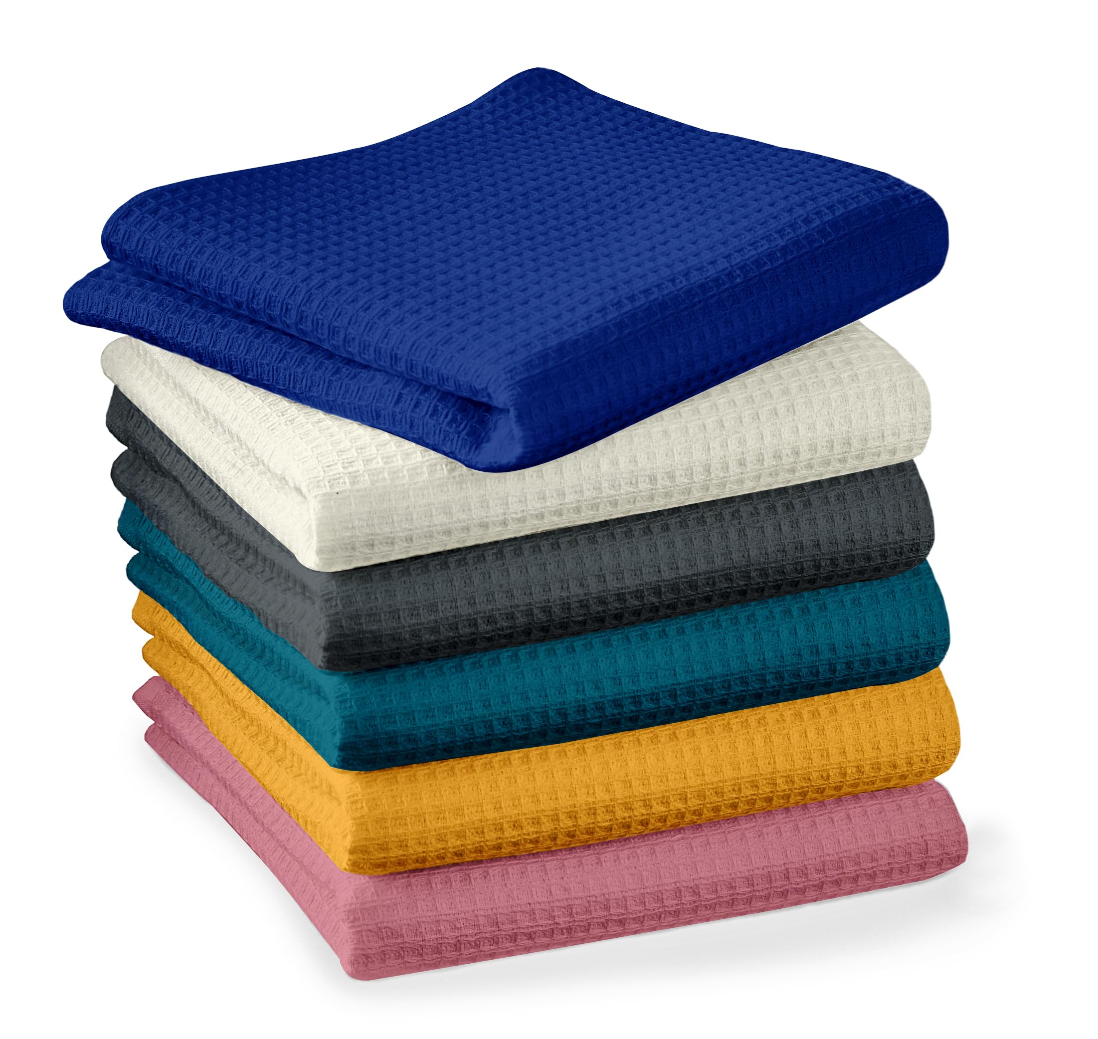 - Oasis Home Collection Cotton Waffle Weave Multi Purpose Dish Cloth/Towel - Pack of 6