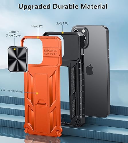 Miniatura 6 de FNTCASE Funda para iPhone 12 Pro-Max resistente protección de grado militar a prueba de caídas con soporte TPU resistente a prueba de golpes