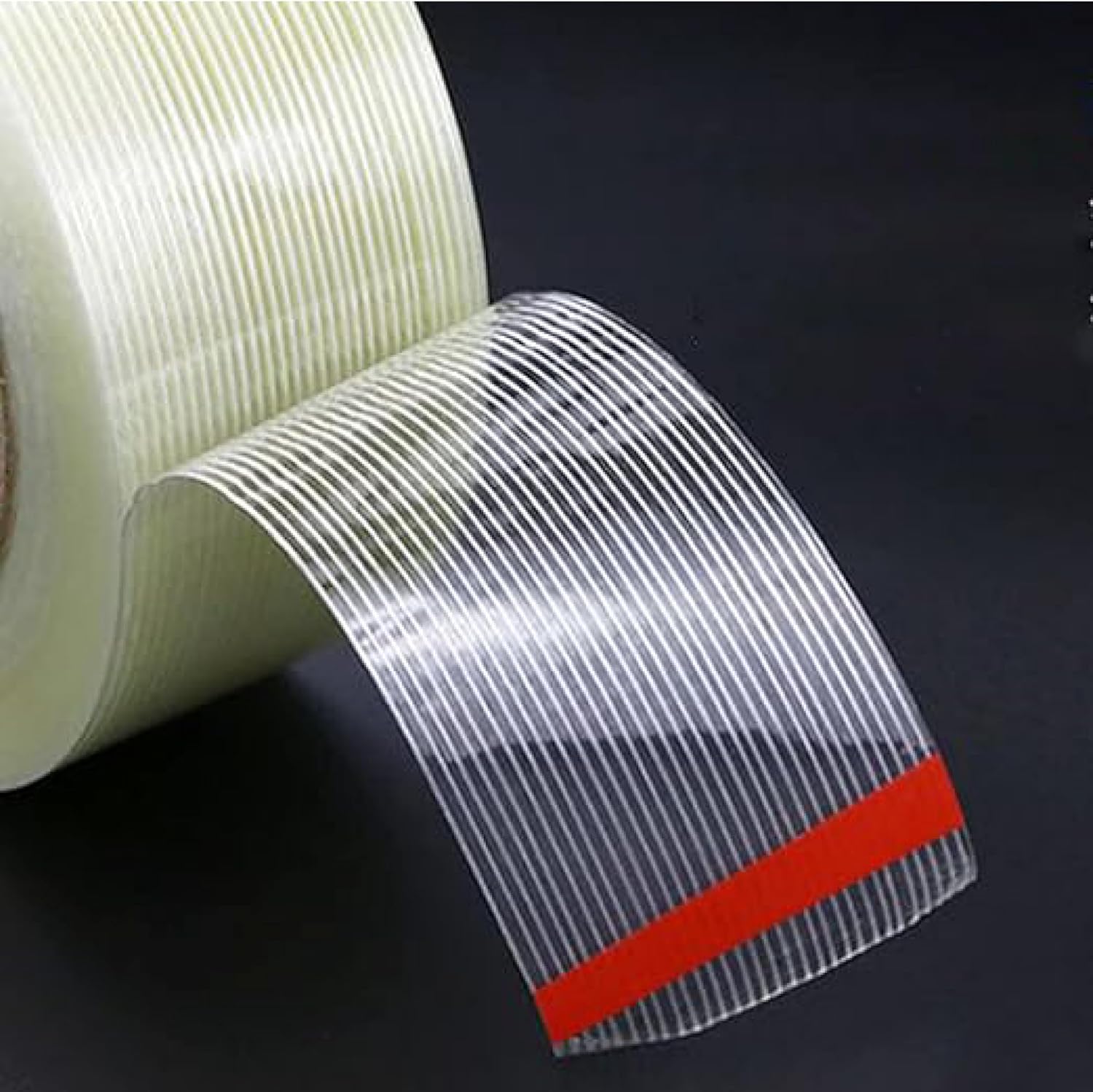 PSBM Intertape Filament Tape, 18 Rolls, 4 Mil Thick, 1 Inch Wide, 60 Yards Per Roll, Total 1080 Yards, Fiberglass Reinforced, Ideal for Bundling, Sealing, Palletizing & Securing