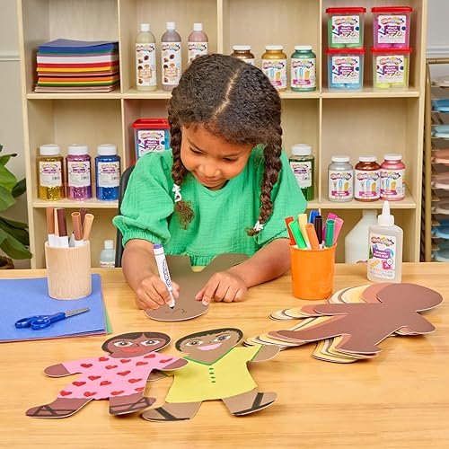 Miniatura 8 de Colorations Multicultural Big People Shapes Set de 24, tarjeta brillante multicultural, papel de color de piel, niños de todo el mundo, personas de
