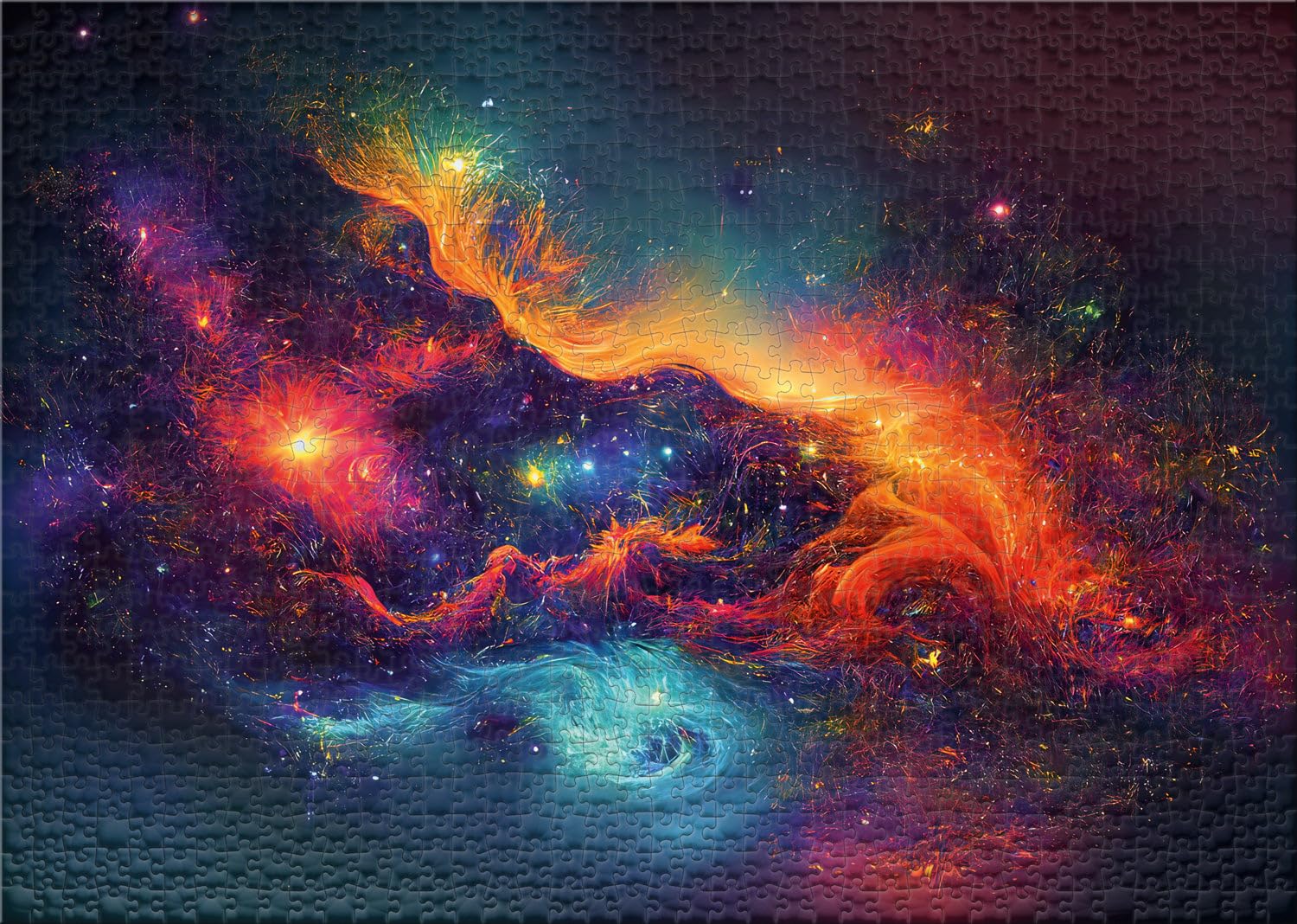 Ulmer Puzzleschmiede - Puzzle spatial « poussière d'étoiles » - Puzzle efficace de 2000 pièces avec motif galaxie étoilée - Motif puzzle à l'univers, cosmos, mondes fantastiques