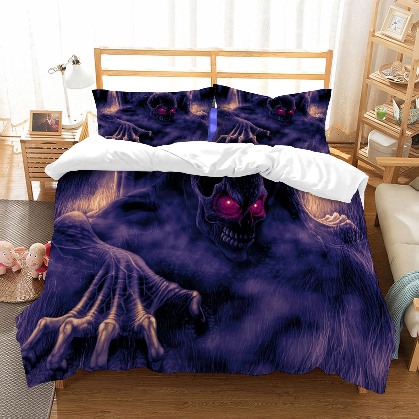 Linge de lit fantôme en microfibre 228x264cm pour transformer l'ambiance nocturne de votre chambre