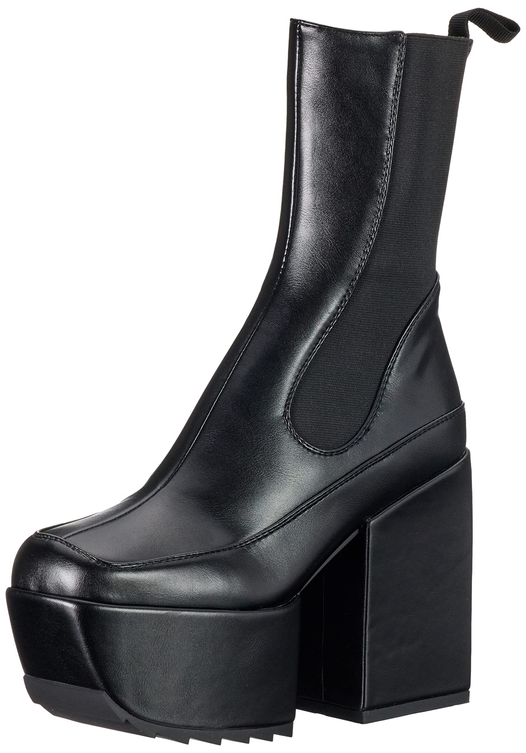 LAMODA - In Your Head Platform Ankle Boots, EU 37, Black Pu, 4 UK