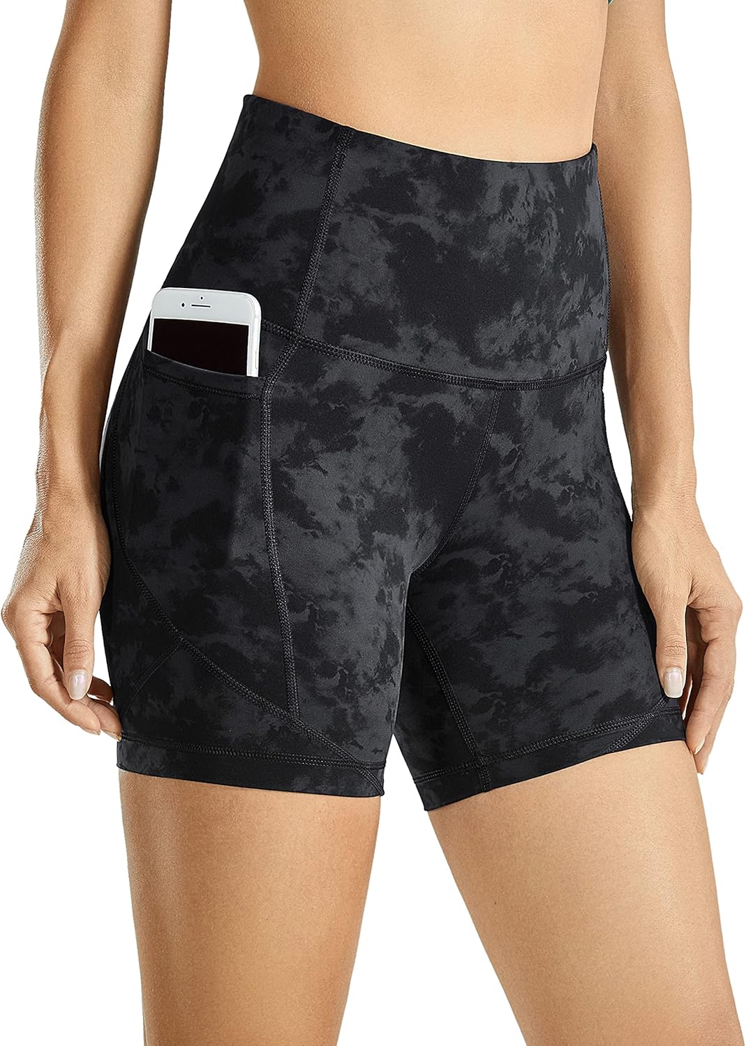 Pantaloncini Da Corsa CRZ YOGA Donna - Vita Alta, Fodera, Tessuto Elasticizzato - Foto 6