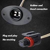 Vista 4 de HERCOO LED Luz de Matrícula Trasera Conector de Enchufe de Lámpara con Cableado Compatible con 1994 1995 1996 1997 1998 1999 2000 2001 2002 Dodge