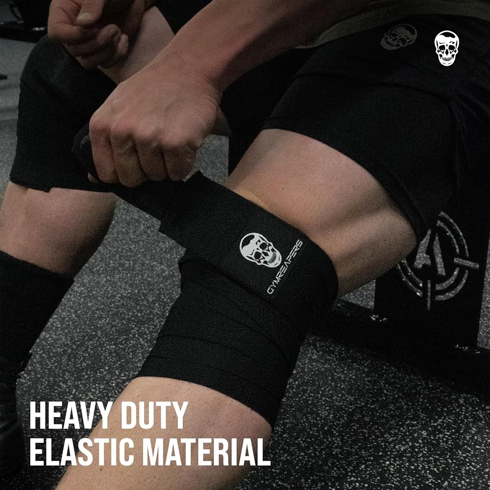 ウエイトトレーニング Gasp Knee wraps, Black/grey Knee wraps - GASP