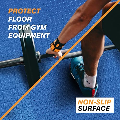 Miniatura 6 de Mat Block Azulejos de espuma entrelazados para piso de 24 pies cuadrados, 12 pulgada, 6 azulejos, alfombrilla de gimnasio de EVA, equipo de