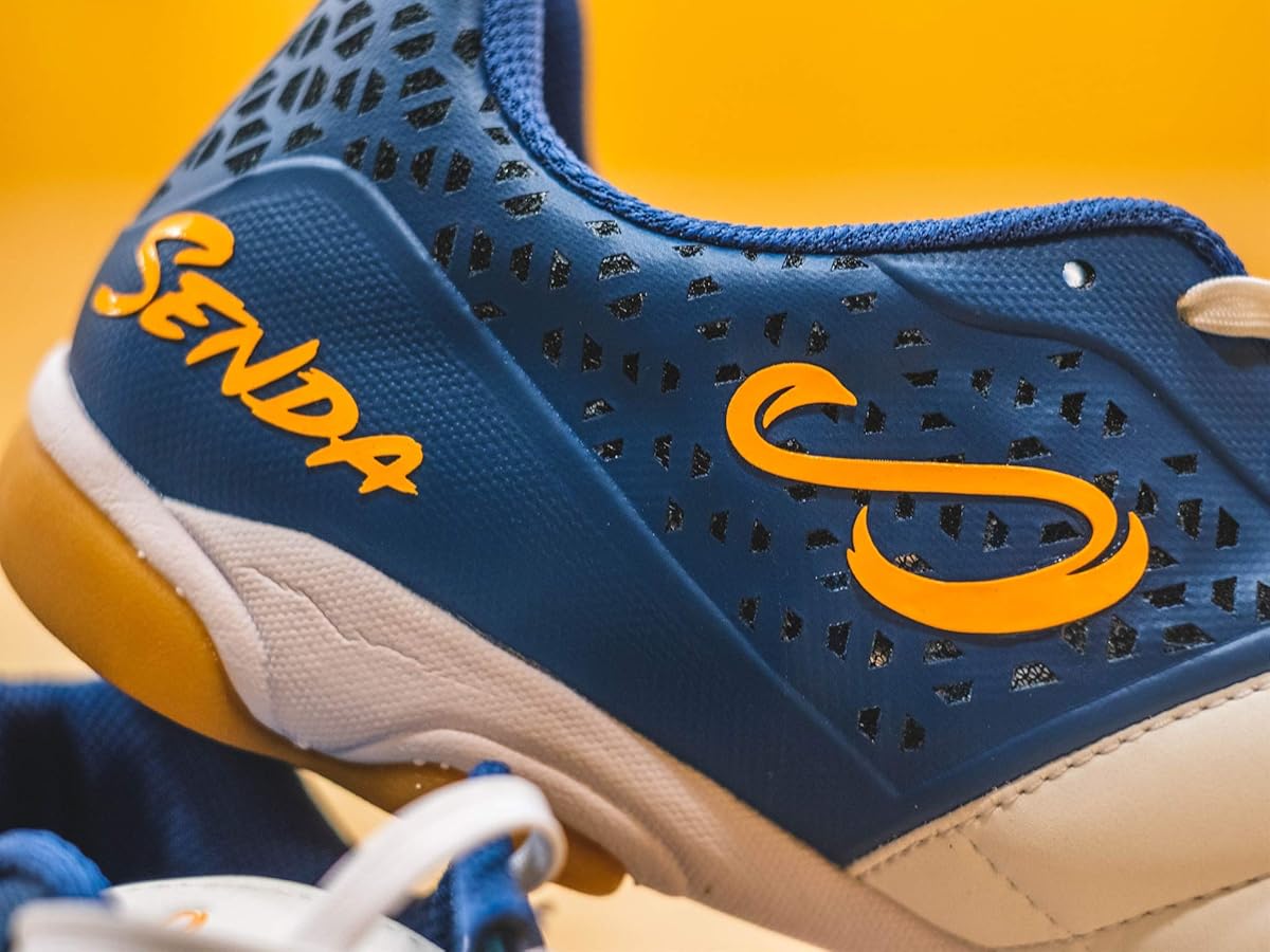 Senda フットサルシューズ ホワイト/ブルー SENDA_センダ フットサルシューズ USHUAIA PRO 2.0 WHITE/LGTBLU