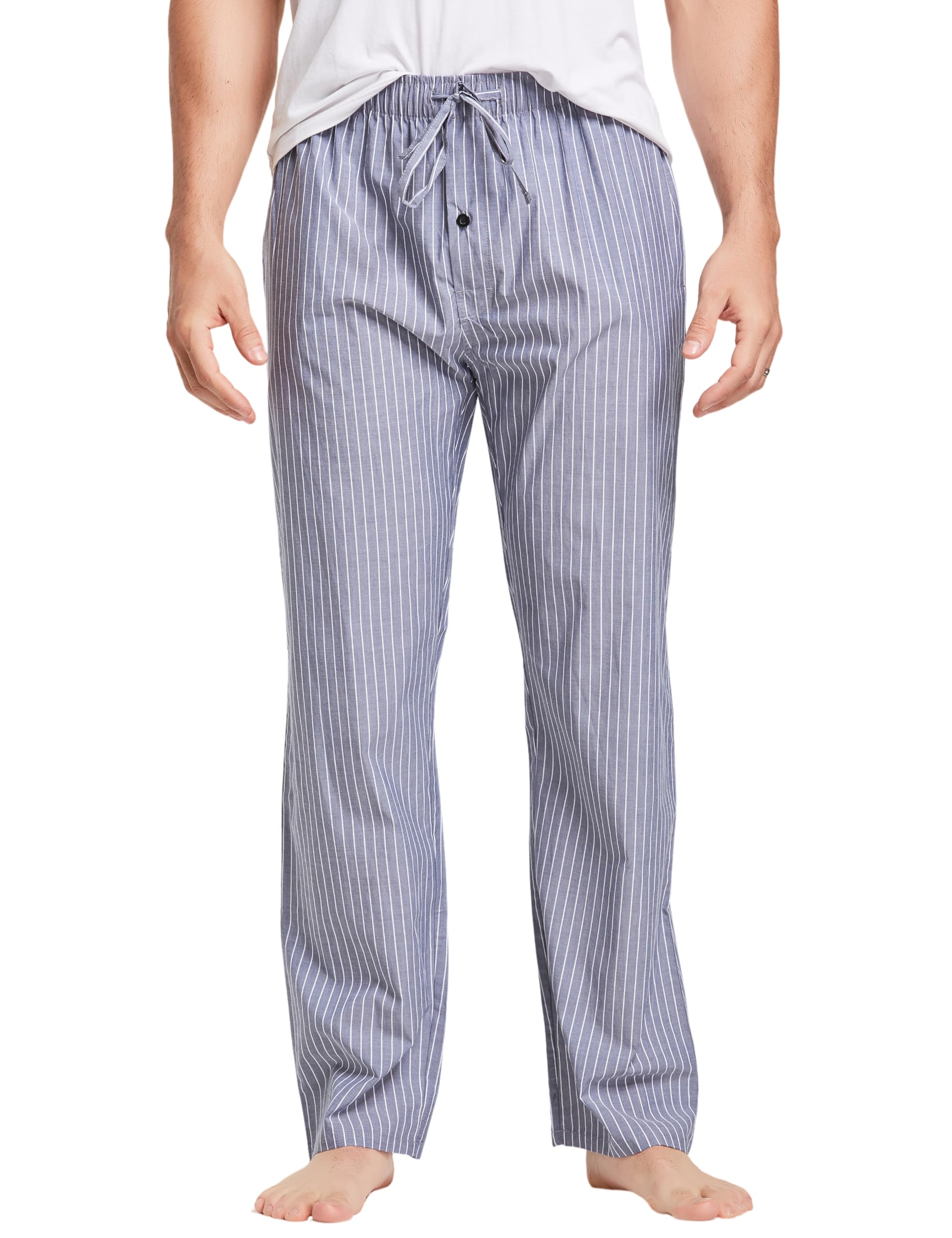 Mens 100% Cotton Pajama Pants Sleep Lounge Pajamas for Men Woven pj Pants-image-18