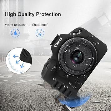 Canboc Silicone Case for Canon EOS R50 Mirrorless Camera, R50 Protective Soft Silicone Cover, Black (Case Only)