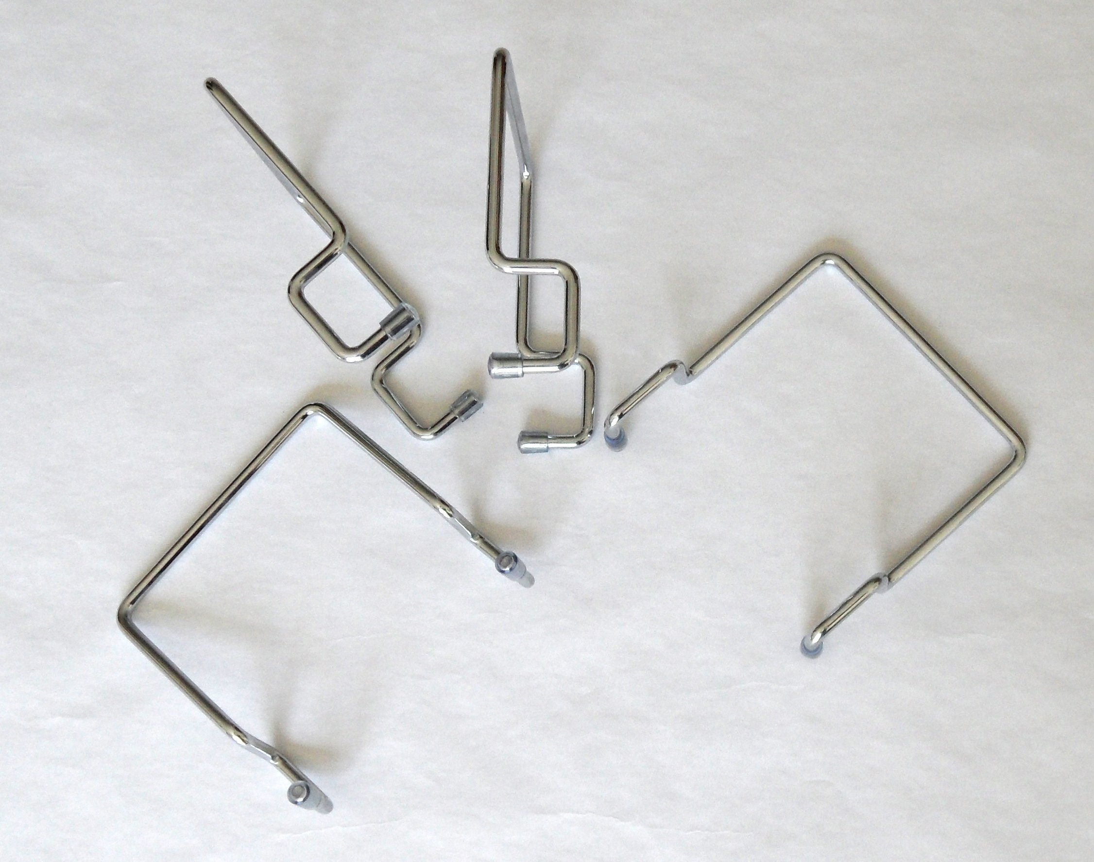 Side Mattress Stoppers for Metal Frame 30 x 30 cm Chrome (4 Pieces) - Image 4
