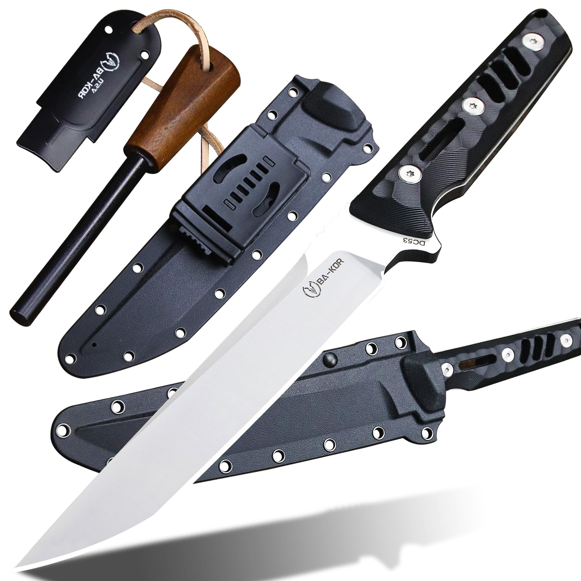Amazon.com: BA-KOR 14.2in（Japanese Style） Full Tang Hunting