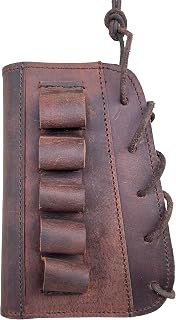 Leather Shotgun Buttstock Cover Cheek Rest pad with 12GA Shell Holder Buttcover Ammo Cartridge 12 Guage | 5 Shells