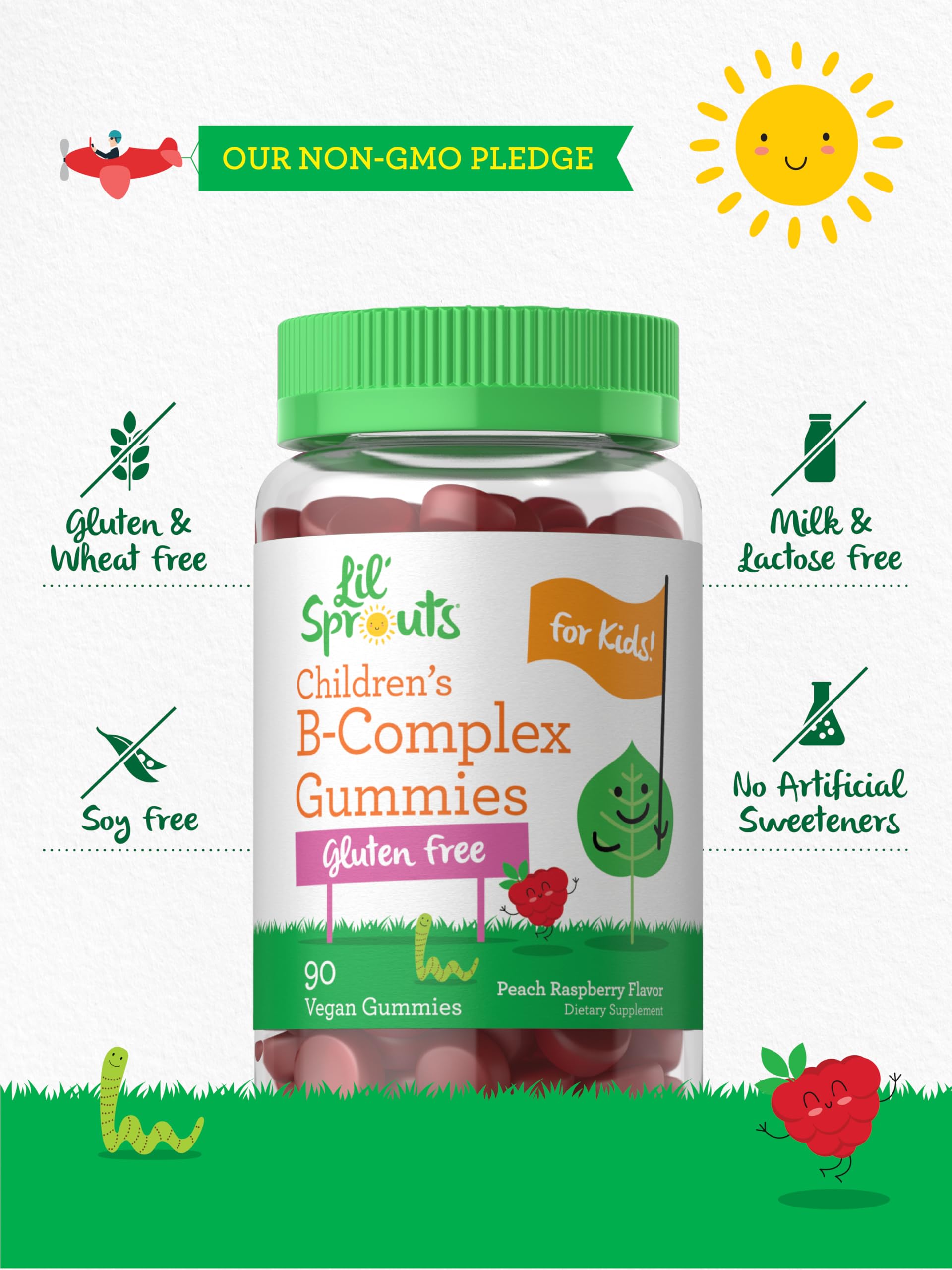 Carlyle Kids B Complex Gummies | 90 Count | Peach Raspberry Flavor — Amazon image 5