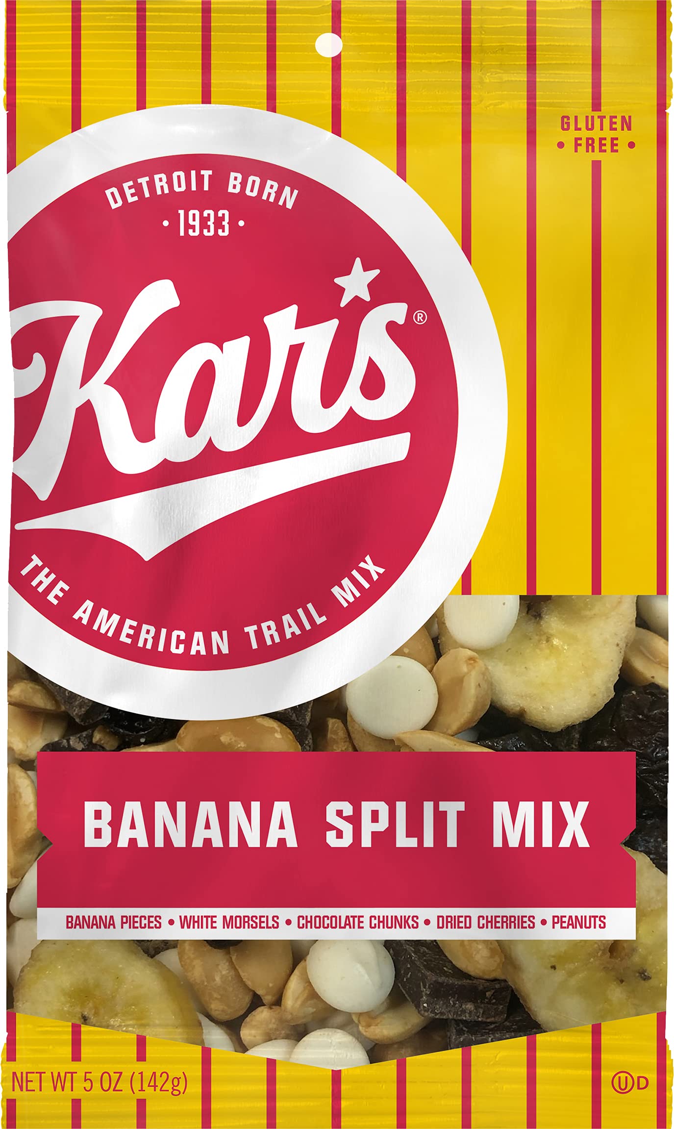 Kar's Banana Split / 5 Ounce (Pack of 12) / 1 Snack & Trail Mixes