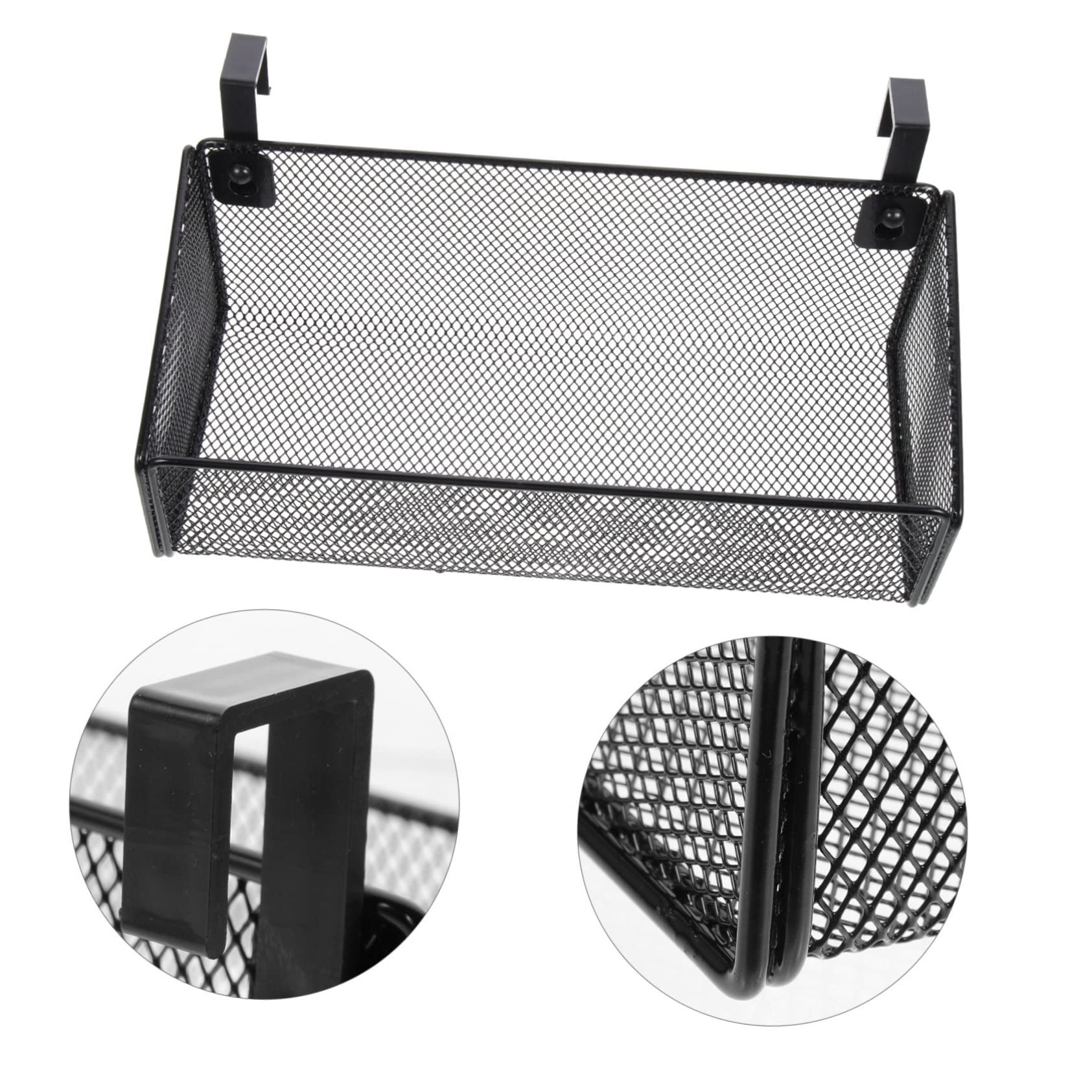 Rangement Côté Lit CONGARTENO - 2 Paniers De Rangement Suspendus En Fer Noir | Pour Chambre étudiante, Maison, Lit Mezzanine | Organisation Murale Pratique Panier Lit Mezzanine