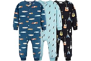 Gerber Baby Boys Flame Resistant Fleece Footless Pajamas 3-Pack