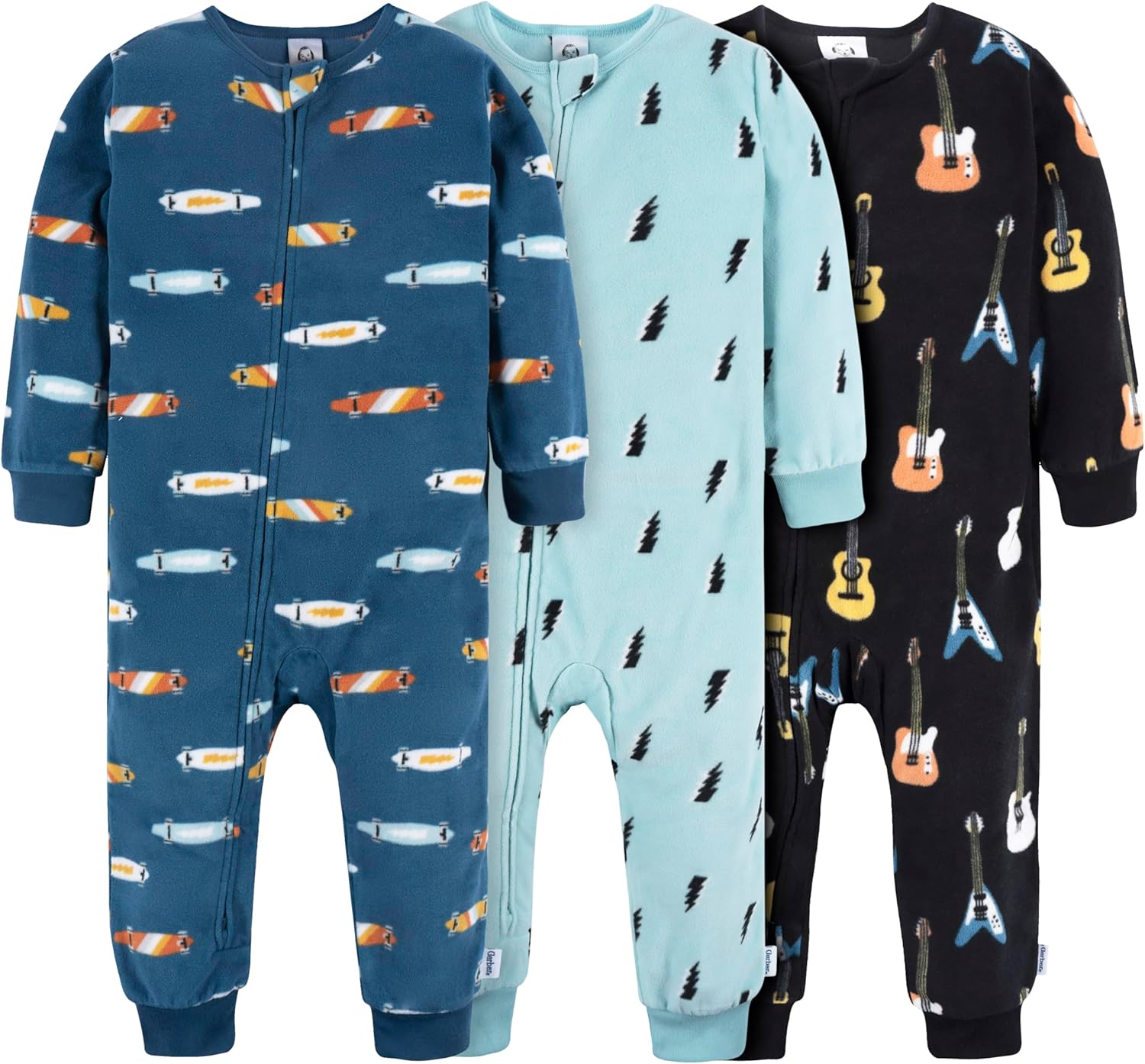 Gerber baby-boys Fleece Footless Pajamas 3-pack