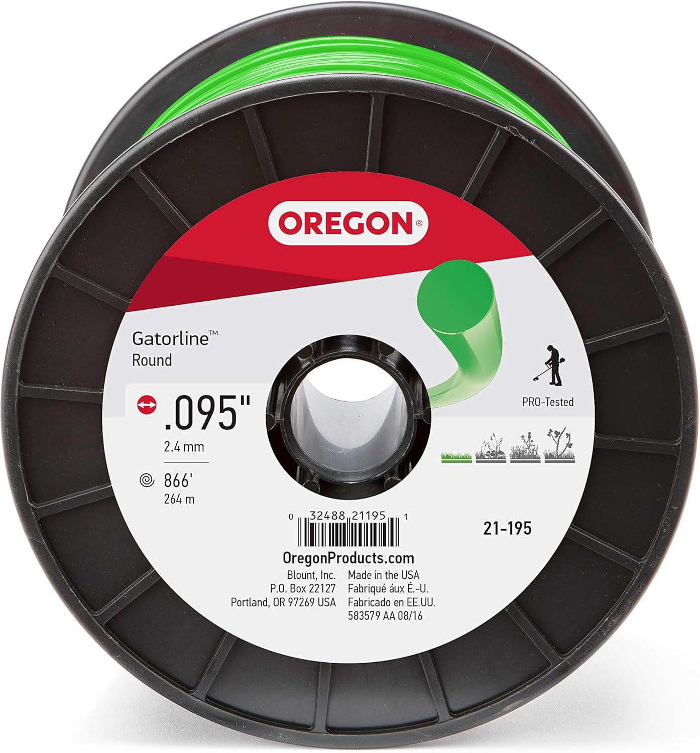 Oregon 21-595 Gatorline Round String Trimmer Line .095-Inch Diameter, 5 Lb