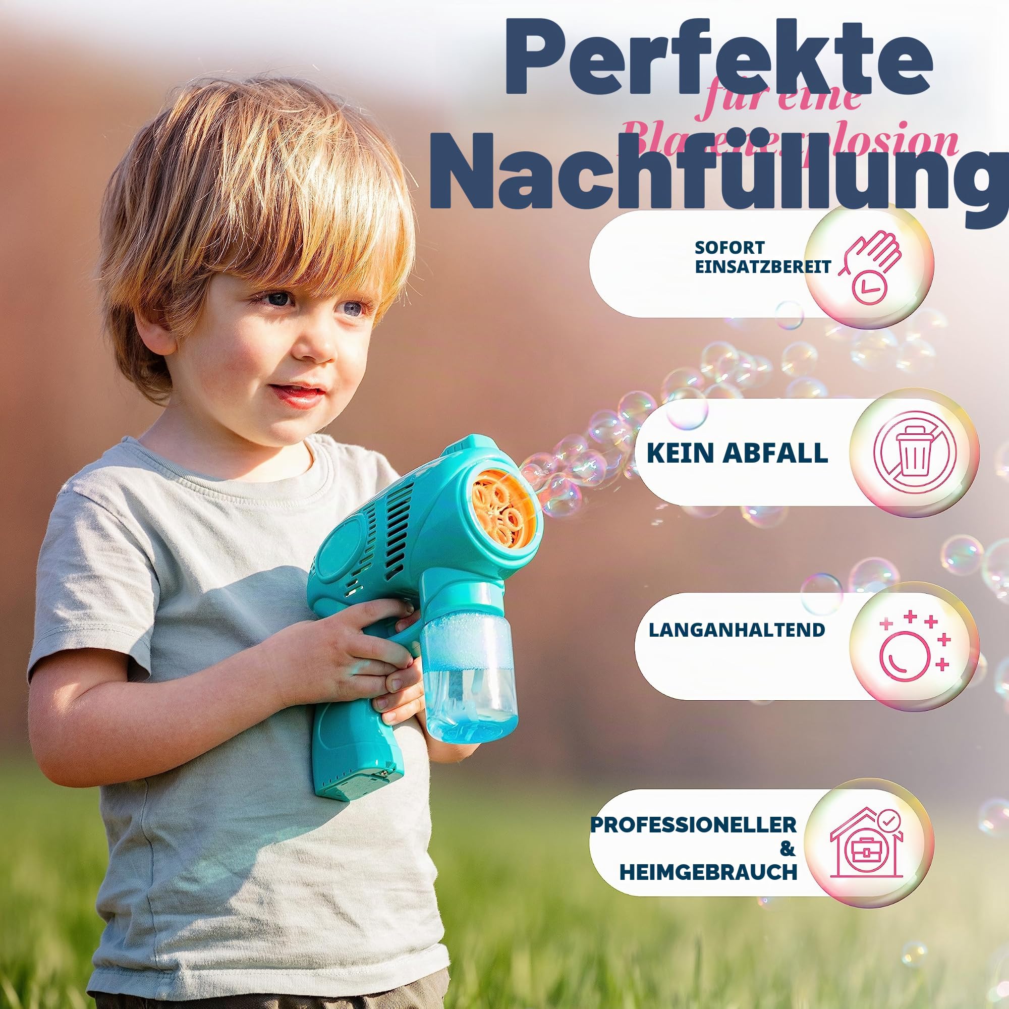 Premium Qualität 5 Liter Seifenblasenflüssigkeit für Kids - Bubble Solution für Bubble Machine und Mix