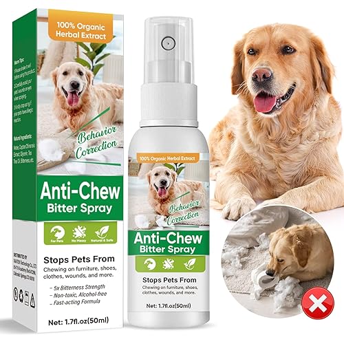 Topkech Bitter Spray for Dogs to Stop Chewing,No Chew Spray for Dogs,Prevents Dogs from Biting and Protect The Safety of Furniture and Pets for Indoor and Outdoor Use