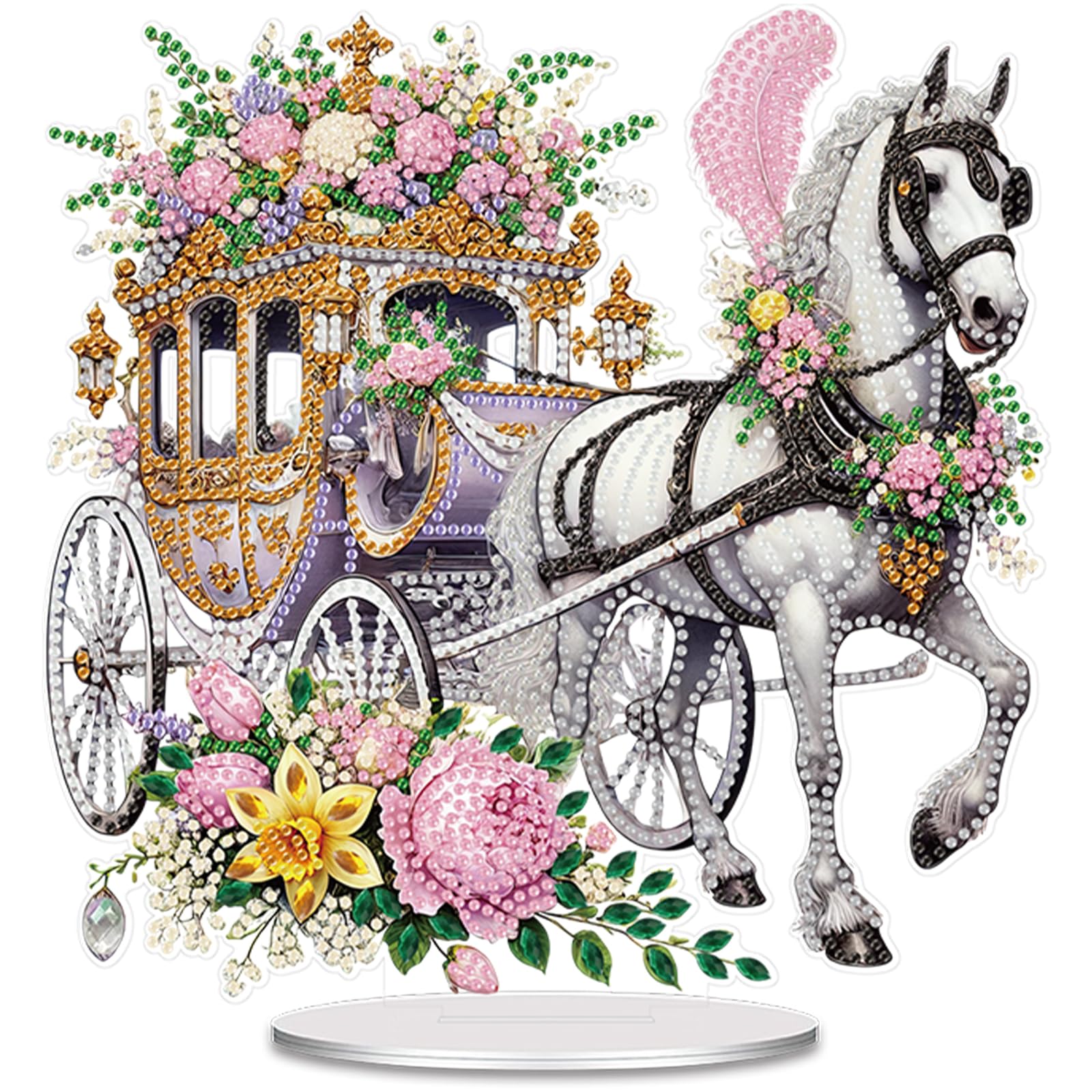 Easter DIY 2D Flat Acrylic 5D DIY Diamond Art Tabletop Decorations with Bright Diamonds and Special-Shaped Diamonds Diamond Art Tabletop Painting Kit for Adults Table Tabletop Home Indoor Decorations