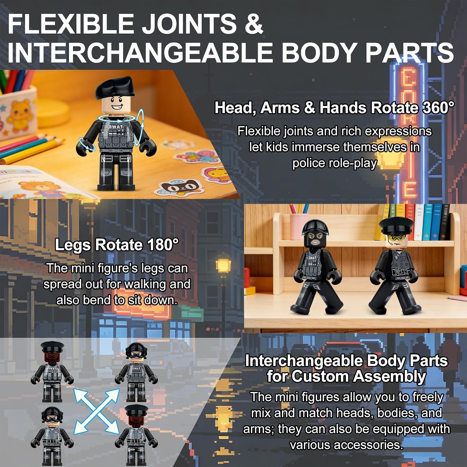 Military Minifigures Set, Mini Figures Toy, MINIFIG People Pack, Army Action Figures Building Blocks with SUV, Robotic Dogs, Kids Gift for Christmas Stockings, Birthday Cake Decorations, Party Favors image 3