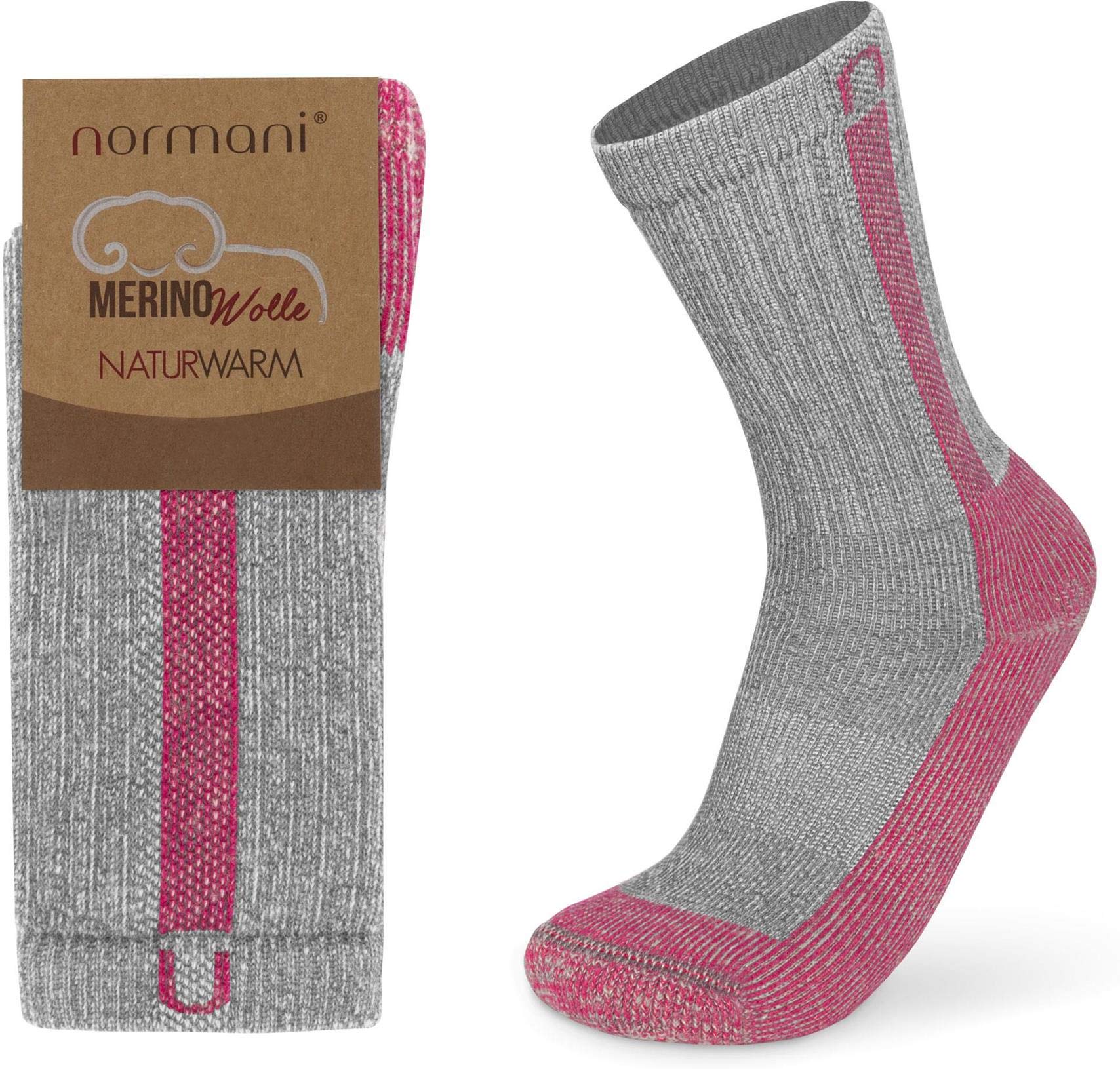 normani 2 Paar Merino Wander- und Arbeitssocken Extrem Stabil für Outdoor Aktivitäten