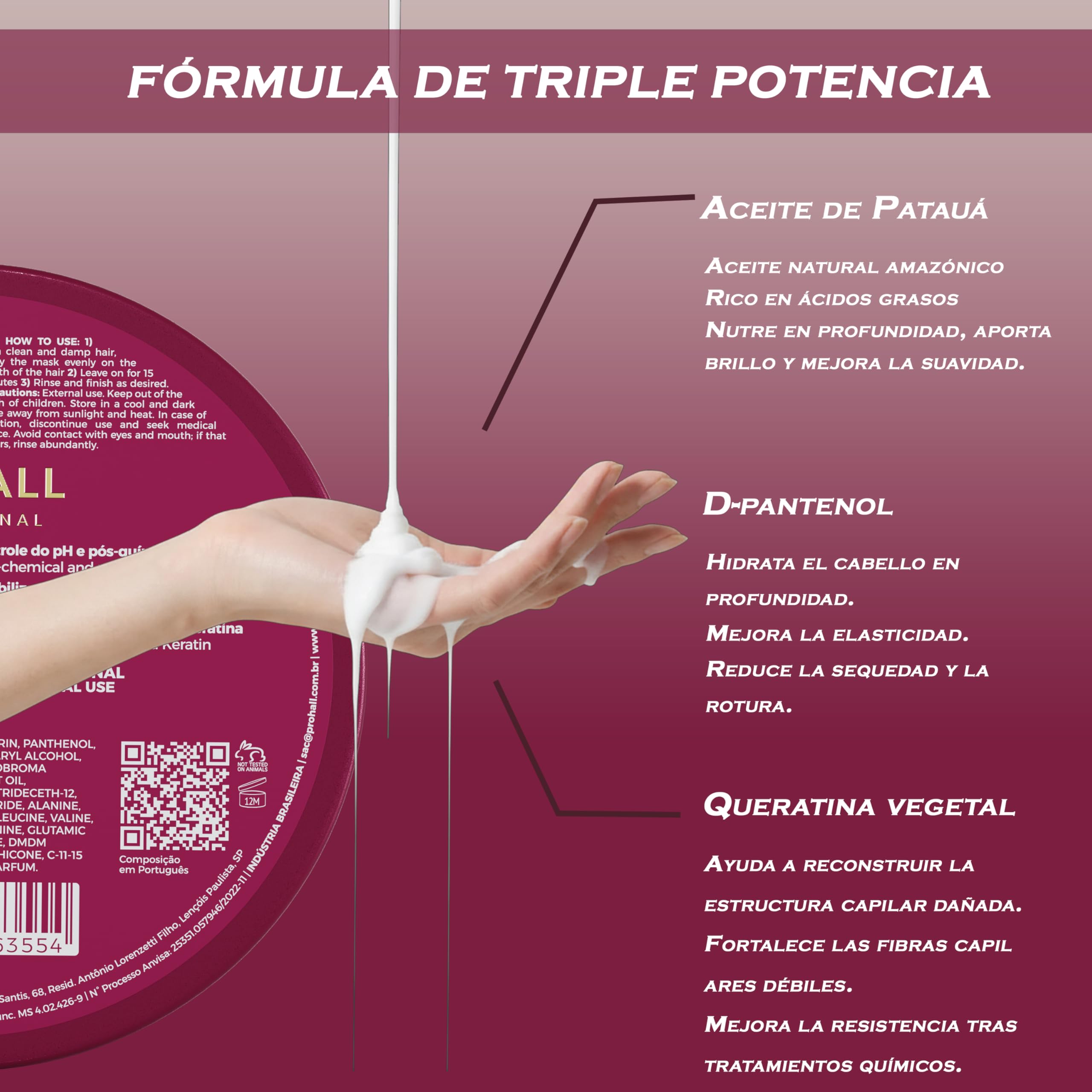 Mascarilla Capilar de Acondicionamiento Profundo para Cabello Rubio Teñido y Decolorado con Queratina