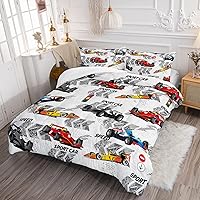 Vista 108 de Axolotl Kid Comforter Set Twin Size,Racing Car Bedding Set for Boys Girls Teen Kids Children Racing Gifts,Race Cars Quilt Bed Set with 1 Comforter 2