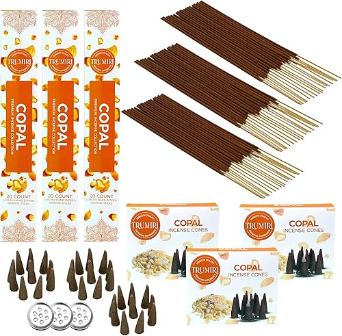 Miniatura 9 de Copal - Varillas de incienso y conos de incienso, paquete combinado  60 varillas de incienso + 30 conos de insencia  Inscienso  Conos de incienso