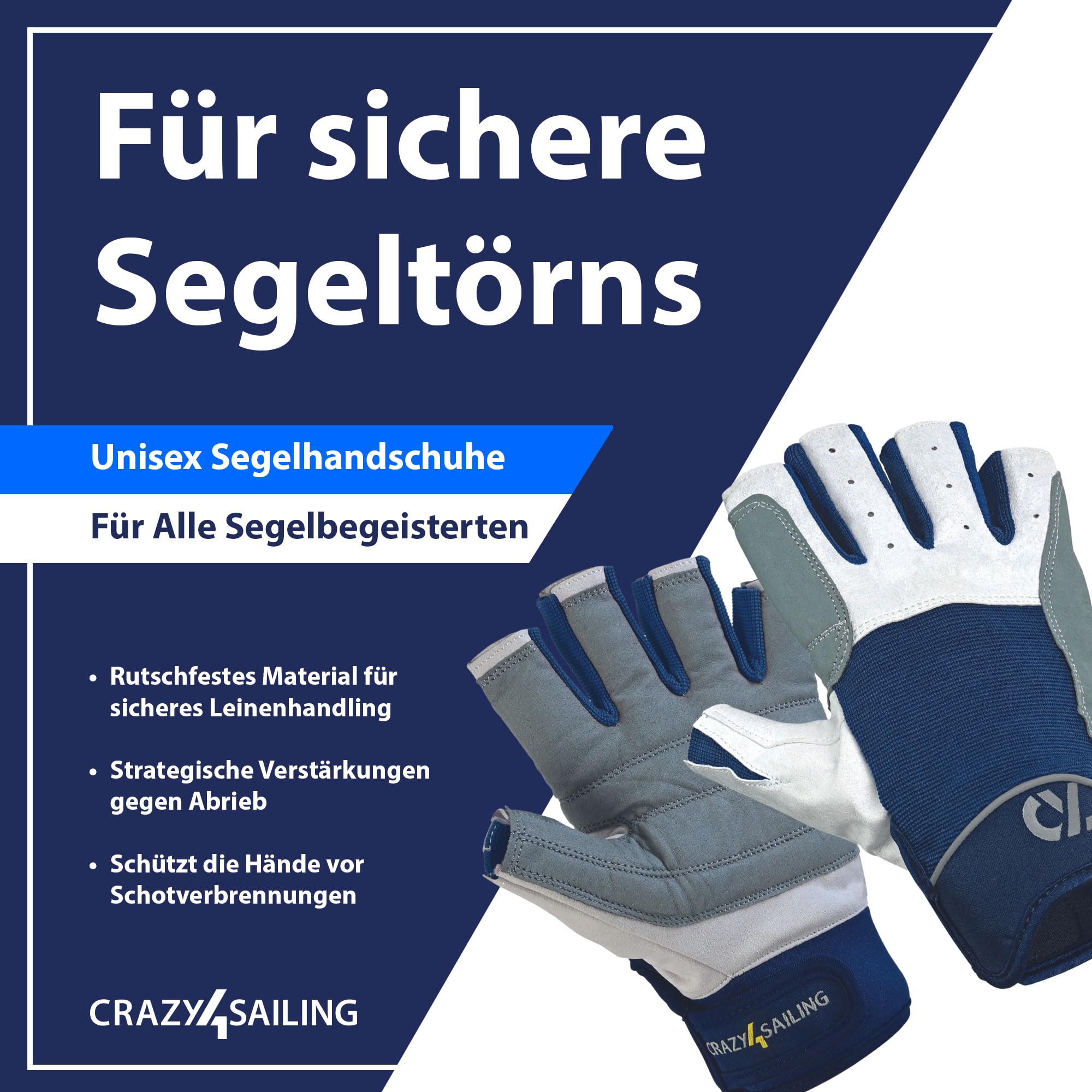 Gants régate 5 doigts coupés